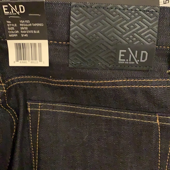 NEW E.N.D by Edwin and Denim Raw State Blue Regular Tapered Jeans SIZE 28 $145 - Picture 6 of 6